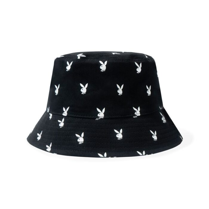 Playboy Black Hats All-Over Rabbit Head Bucket