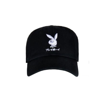 Playboy Hats Japanese Rabbit Head Dad Black